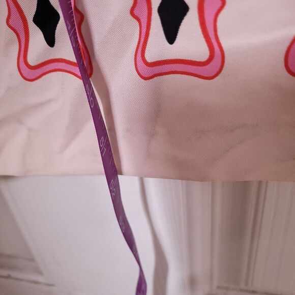 Zara Midi Dress Medium Pink, Black Printed Side Slits Resort - Picture 8 of 12